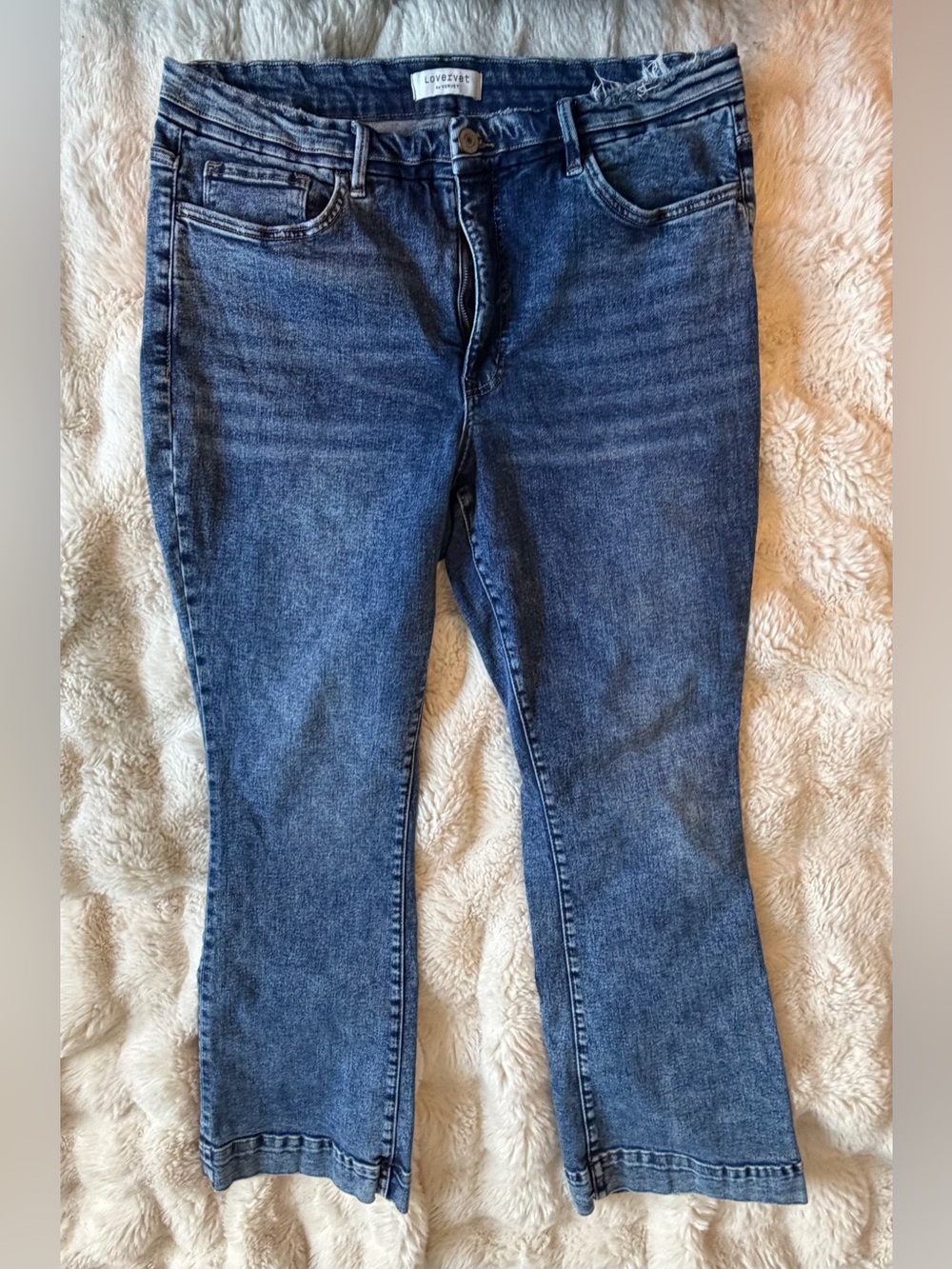 Lovervet by Vervet Plus Size 20W Bootcut Jeans Medium Wash Stretch